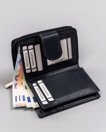 Damen Geldbörse aus Leder mit RFID Protect – Rovicky