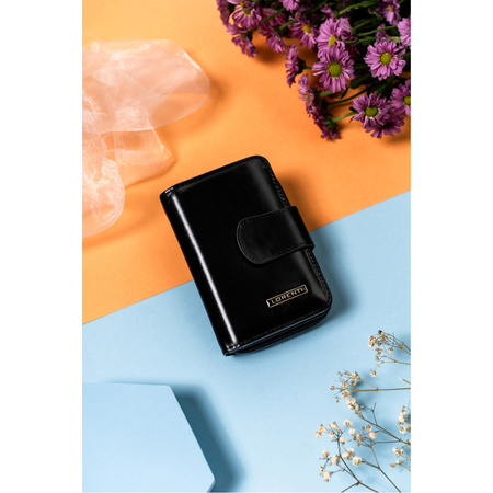 Klassische Damen Geldbörse mit Druckknopf und Reißverschluss – Lorenti