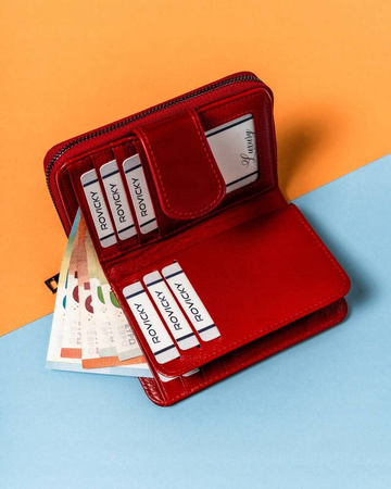 Klassische Damen Geldbörse mit Druckknopf und Reißverschluss – Lorenti