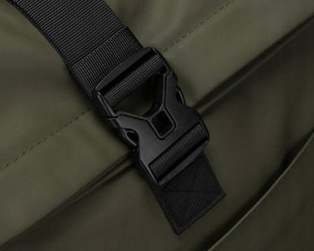 Großer grüner Rolltop-Rucksack mit Laptopfach – Peterson