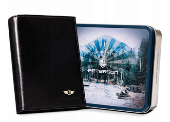 Große Herren Geldbörse aus Leder ohne Verschluss – Peterson