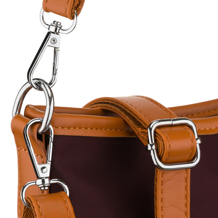 Städtische Damen-Handtasche aus Polyester und Öko-Leder in Bordeaux, ein Fach – Peterson