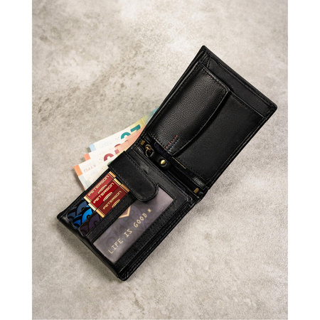 Geschenkset: Herren Geldbörse aus Leder mit Schlüsselanhänger – Peterson