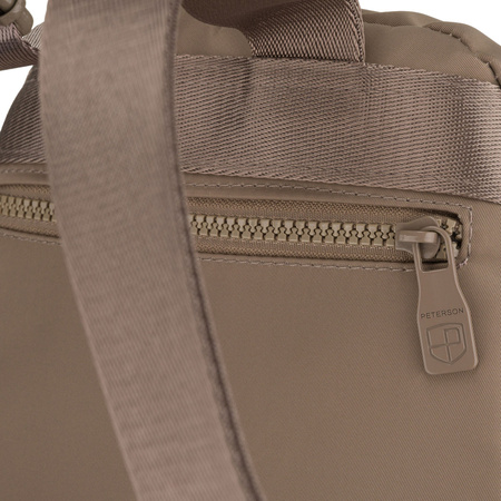 Kleiner, beiger Damen-Rucksack aus Polyester - Peterson
