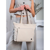 Geräumige Damen Shopper aus Polyester in Beige mit einem Hauptfach – Peterson