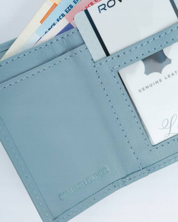 Eleganter Damen Geldbörse mit Druckknopf aus echtem Leder – Rovicky