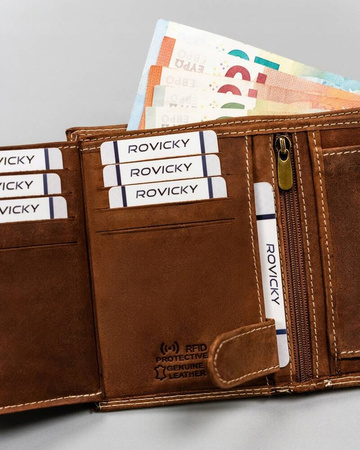 Große Herren Geldbörse aus Echtleder in Hochformat – Always Wild