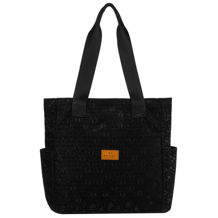 Schwarze Shopper-Tasche aus Stoff – Rovicky