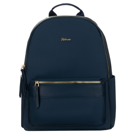 Zweifach unterteiltes, marineblaues Damen-Rucksack aus Polyester - Peterson