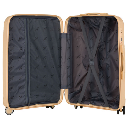 Kofferset in Beige aus Polypropylen mit ausziehbaren Griffen - Peterson