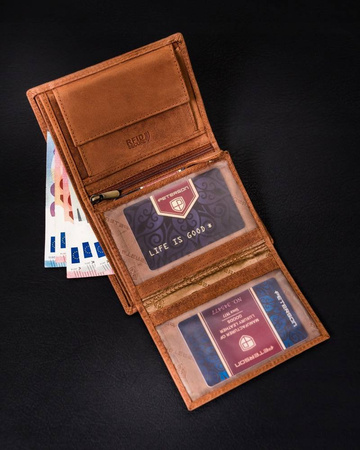 Herren Geldbörse ohne Verschluss aus Nubukleder – Peterson