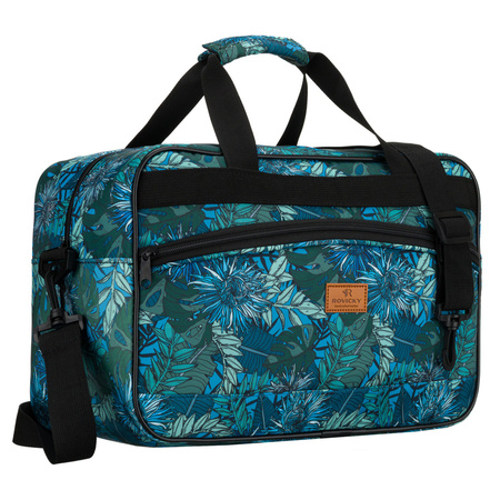 Geräumige Reisetasche mit einem abnehmbaren Gürtel und einer Außentasche mit Reißverschluss – Rovicky