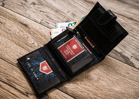 Vertikale Herren Geldbörse mit Druckknopf – Peterson