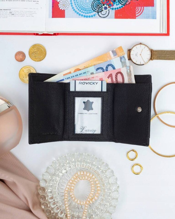 Kleine Damen Geldbörse aus echtem Leder – Rovicky
