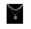 Vergoldete Halskette mit Münzanhänger – Lorenti