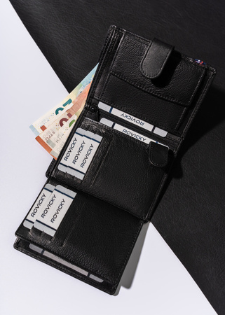 Herren Geldbörse aus Leder mit Druckknopf – Always Wild