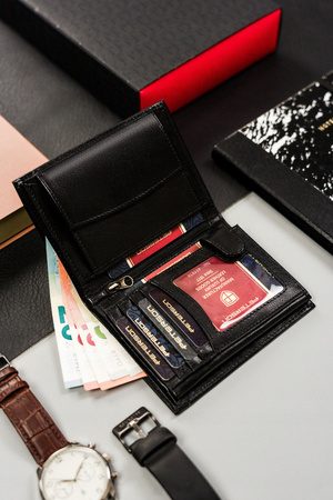 Klassische Herren Geldbörse aus Leder ohne äußeren Verschluss – Peterson