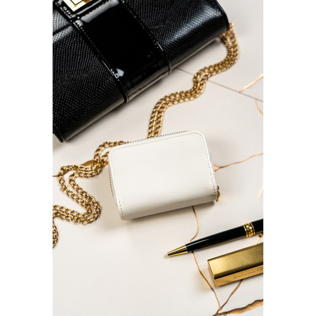 Weiße Damen Geldbörse aus Lackleder mit RFID – Peterson