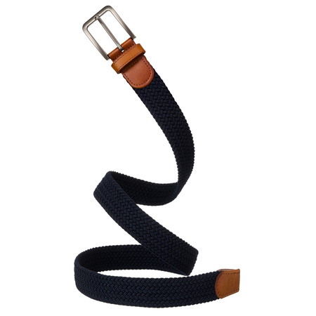 Geflochtener Herren Gürtel mit klassischer Schnalle in Silber – Peterson