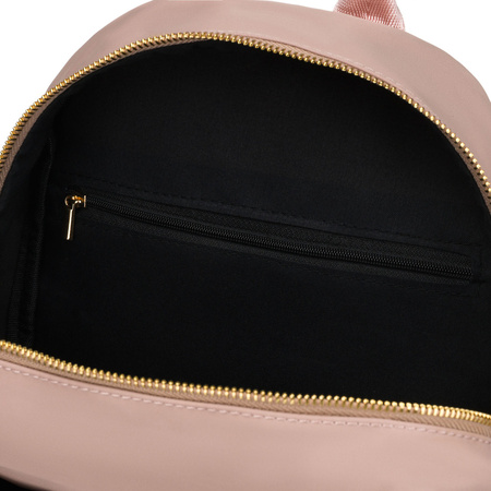 Kleiner Damen-Rucksack aus Nylon und Öko-Leder in Rosa – Peterson