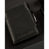 Herren Geldbörse klein hochformat schwarz aus Leder mit Druckknopf – Peterson