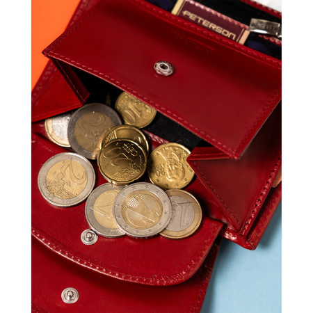 Damen Geldbörse aus Leder mit Münzfach – Peterson