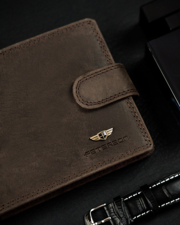 Horizontale Herren Geldbörse aus Echtleder mit RFID Protect – Peterson