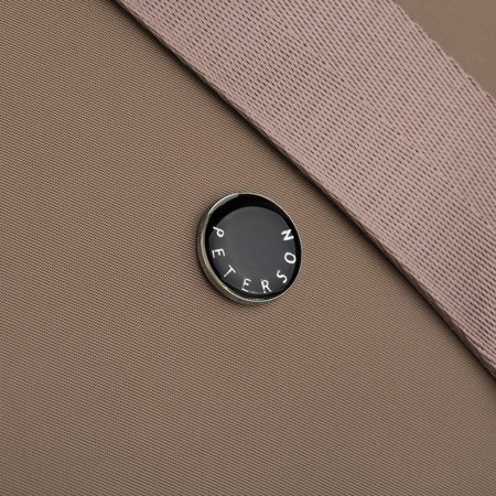 Dunkelbeige Damen-Umhängetasche aus Polyester, ein Hauptfach mit Außenfach – Peterson