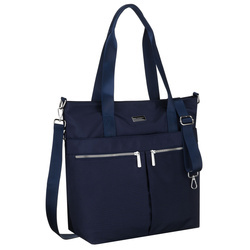 Granatfarbener, einteiliger Damen-Shopper aus Polyester, ausgestattet mit einem abnehmbaren, verstellbaren Gürtel – Peterson