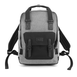 Grau-schwarzer Rucksack mit Laptopfächern 15” – Himawari