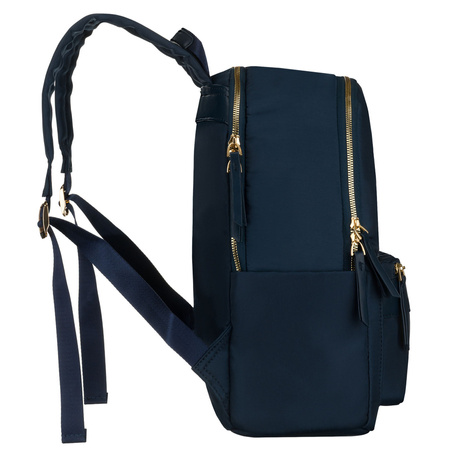 Zweifach unterteiltes, marineblaues Damen-Rucksack aus Polyester - Peterson