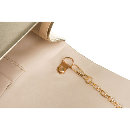 Abendtasche aus Öko-Leder in Hellgold – Rovicky