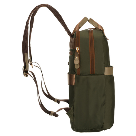 Damen-Rucksack aus Nylon in grüner Farbe mit Reißverschluss - Peterson