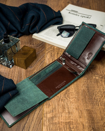 Bunte Herren Geldbörse aus Echtleder – Forever Young