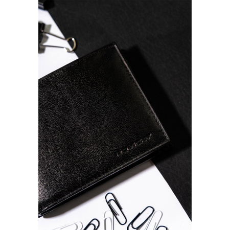 Herren Geldbörse aus schwarzem Echtleder – Rovicky