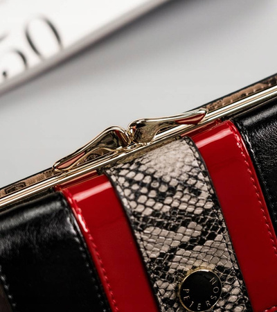 Damen Geldbörse aus Leder mit Bügelverschluss – Peterson