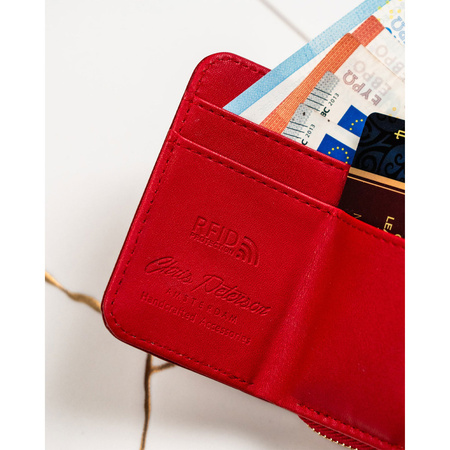 Minimalistischer Damen Geldbörse in Rot – Peterson