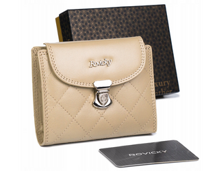 Mittelgroße Damen Geldbörse aus Leder mit Druckknopf – 4U Cavaldi