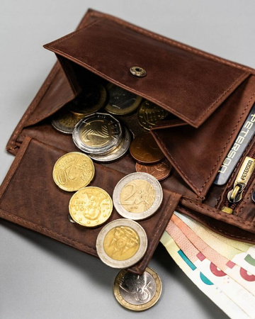 Herren Geldbörse aus Leder mit Zierprägung – Peterson