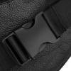 Schwarze, aus Leder gefertigte Herren-Gürteltasche mit Reißverschluss, einkammerig - Rovicky
