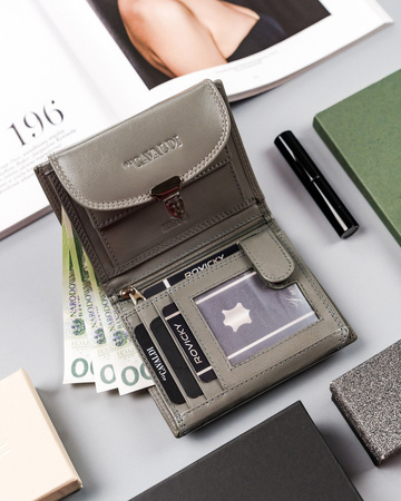 Mittlere Damen Geldbörse aus Echtleder mit Druckknopf – 4U Cavaldi