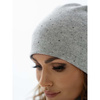 Graue Damen Beanie Mütze aus Strick – Peterson