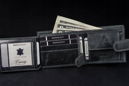 Herren Geldbörse aus Leder mit Druckknopf – Always Wild