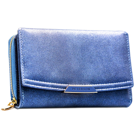 Granatrote Damen-Geldbörse aus Öko-Leder mit RFID-System – Peterson