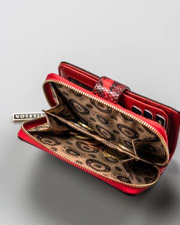 Kompakte Damen Geldbörse mit exotischem Muster – Peterson