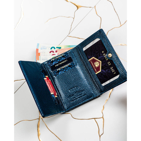 Damen Geldbörse mit RFID-Schutz und Druckknopfverschluss – Peterson