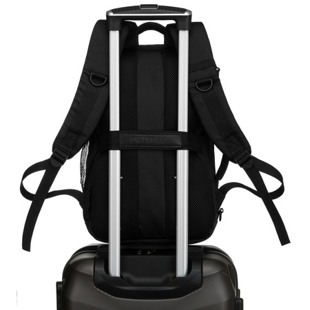 Schwarzer Reise-Rucksack aus Polyester, ideal als Handgepäck - Peterson