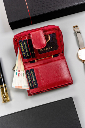 Klassischer Damen Geldbörse mit Druckknopf und Reißverschluss – Peterson