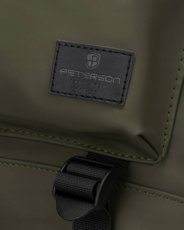 Geräumiger, wasserabweisender Sport-Rucksack in Grün mit Außentasche – Peterson