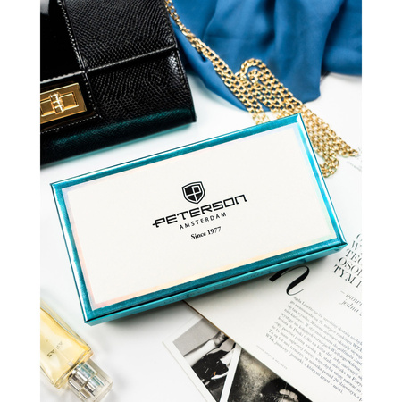 Mehrfarbige Damen Geldbörse aus Kunst- und Echtleder mit RFID-Schutz – Peterson